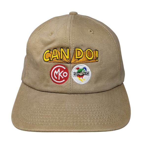 Unbranded Other - Can Do! Snapback Hat Brown One Size Embroidered Adjustable 6 Panel